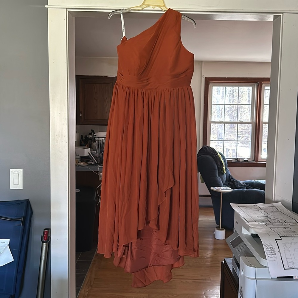 Pumpkin Orange High-Low Dress